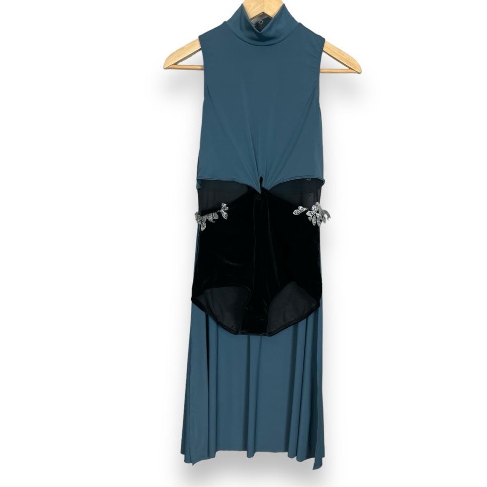 Weissman Dance Costume‎ Adult Medium Velvet Bottom Sleeveless Open Front Skirt